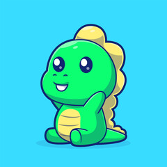 Cute Dinosaur Kid Sitting Cartoon  © catalyststuff