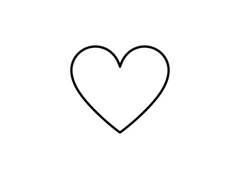 Simple heart outline icon