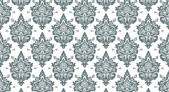 Classic seamless wallpaper inspired by elegant European damasks