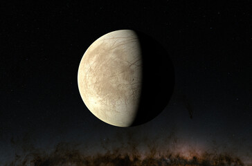 Europa moon - closeup view 3d illustration © LASZLO