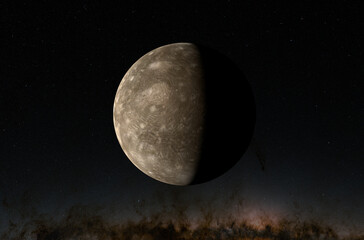 Calisto moon - closeup view 3d illustration © LASZLO