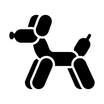 balloon dog glyph icon