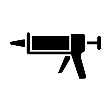 sealant gun glyph icon