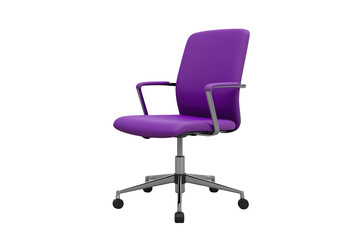Obraz premium Versatile bold design element featuring purple modern swivel office chair