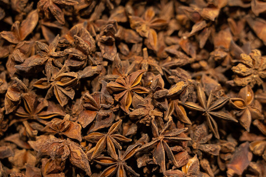 Heap of Dried Star Anise Spices