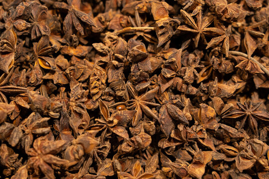 Heap of Dried Star Anise Spices