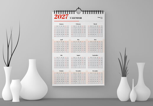 2027 Calendar Layout