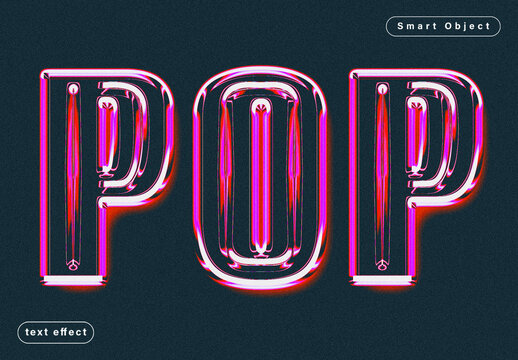 Chromatic Neon Text Effect Template