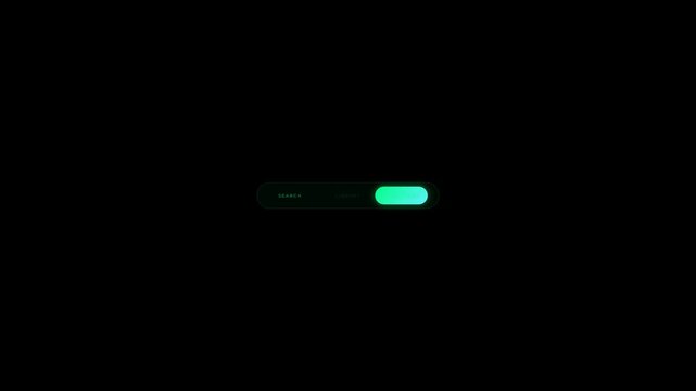 Glowing Neon UI Component for Media Library Search Navigation