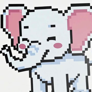 Cute pixel art animal animation loop 