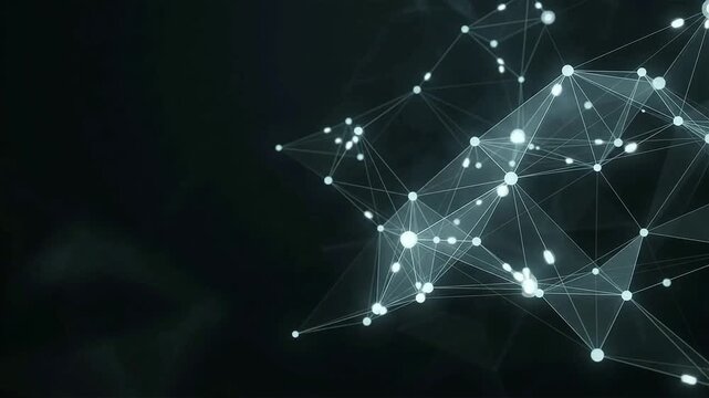 Glowing data pulses traveling through a digital network