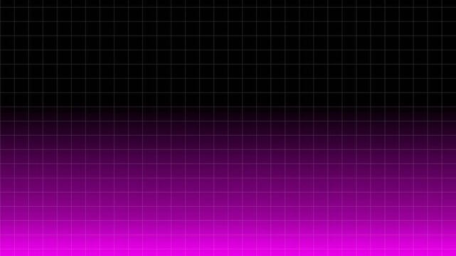 Retro synthwave pink moving grid background bottom glow seamless loop 4k motion graphic video