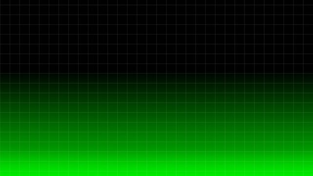 Digital matrix green moving grid background bottom glow seamless loop 4k motion graphic video