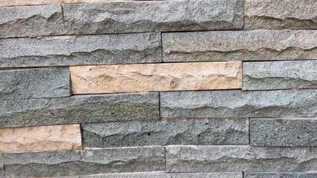 Modern Natural Stone Ledger Cladding Wall Texture Background
