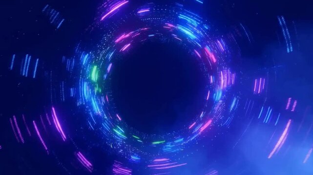 abstract blue and pink background with wave grid lines animation, futuristic ai technology and science social media motion background
