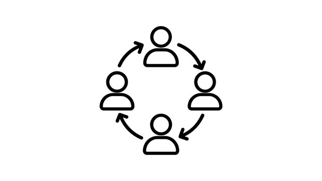 Workflow cycle process arrows icon representing continuous improvement loop.
