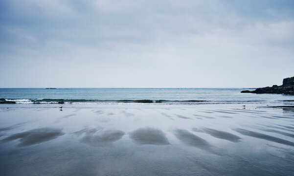 Beach and coastline of York, Maine, New England, United States