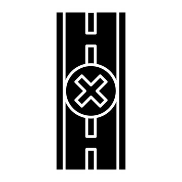 Blocked Way Glyph Icon