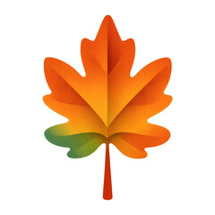 Obraz premium PNG Vibrant autumn maple leaf illustration.