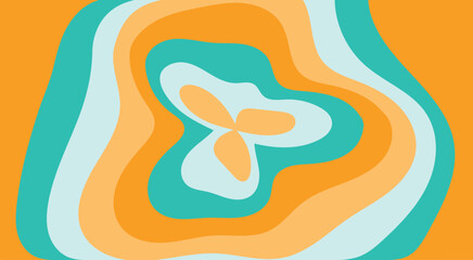 Obraz premium Retro 70s psychedelic liquid swirl abstract colorful background