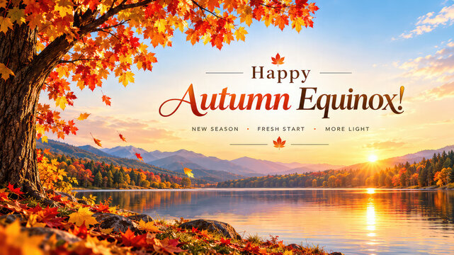 Autumn Equinox 2026 &ndash; Day and Night Balance, Seasonal Transition & Falling Leaves,,,,