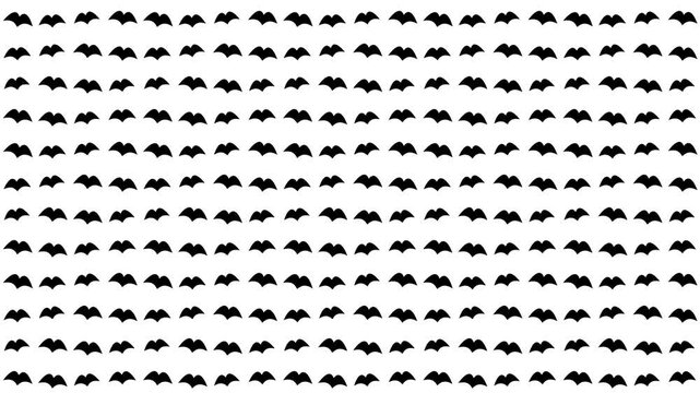 Seamless Pattern of Small Black Bats for Spooky Halloween Decoration Design