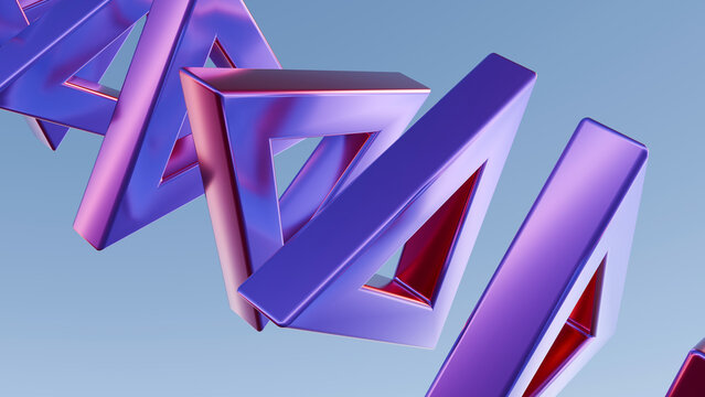 3D abstract background of purple geometric triangles with sleek metallic sheen, ideal for modern tech UI, websites, and creative presentations