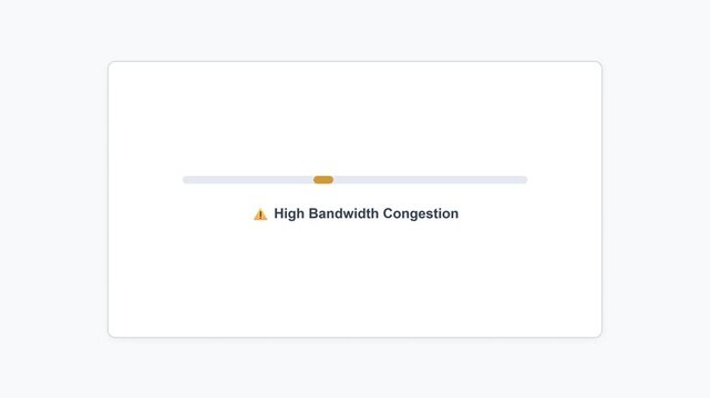 High bandwidth congestion error message on digital interface