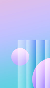 Abstract Pastel Gradient Geometric Vertical Background