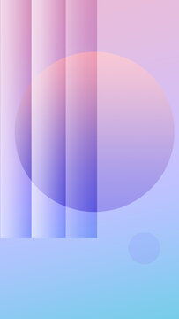 Soft Pastel Gradient Vertical Background with Circles and Lines