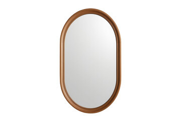 Obraz premium Slim oval wooden mirror frame