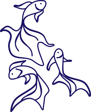 Fish with Flowing Tails