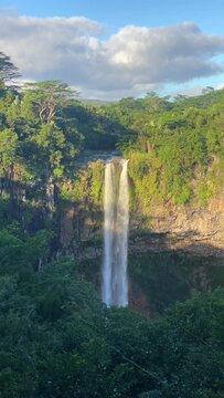 Chamarel waterfall in Mauricius Island, Chamarel, Rivi&egrave;re Noire District, Mauritius