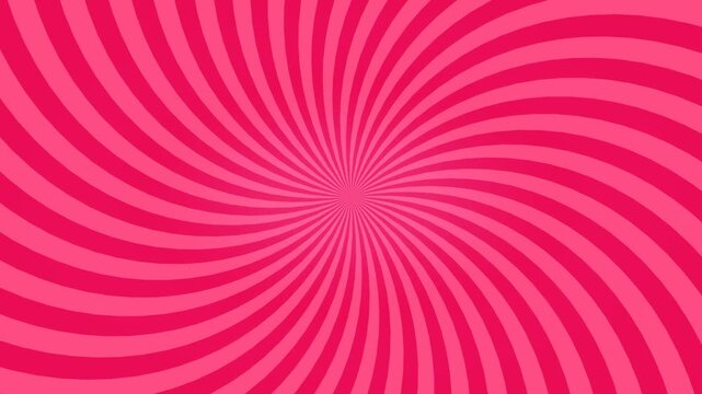 Abstract pink swirl background with swirling sunburst radial rays pattern vector illustration