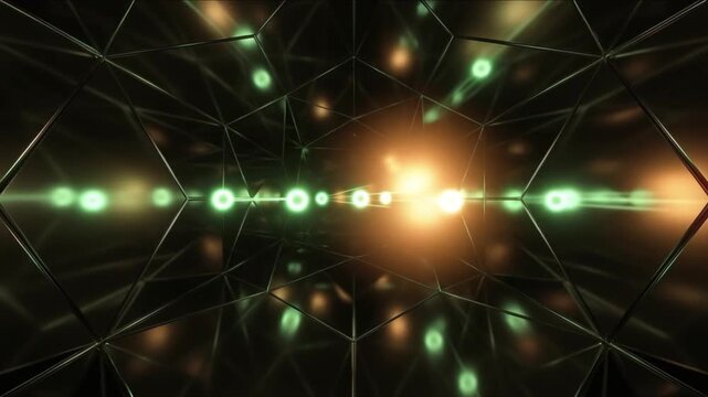 結晶化金属の深宇宙空間でプラズマ光とエネルギーが広がるCG背景映像