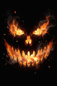 Fiery Infernal Face