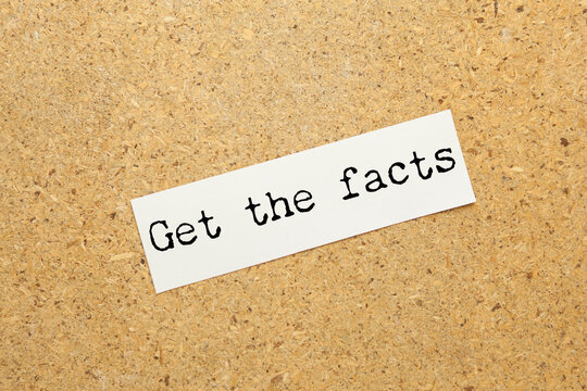 notepad with the inscription - Get the Facts
