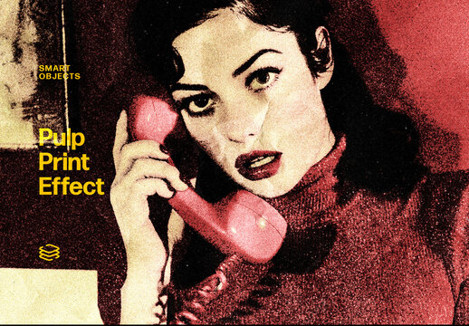 Pulp Print Effect For Poster And Social Media Design