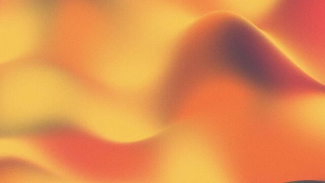 abstract orange wave motion background grainy warm yellow gradient loop video animation for background design