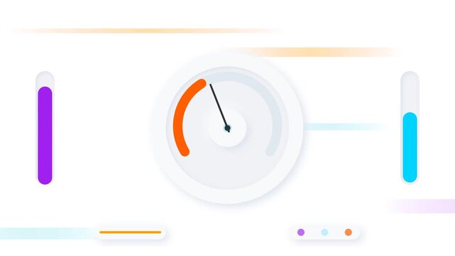 Modern ui dashboard speedometer gauge loading animation motion graphic
