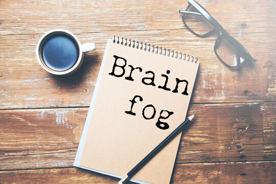 Brain fog text on paper