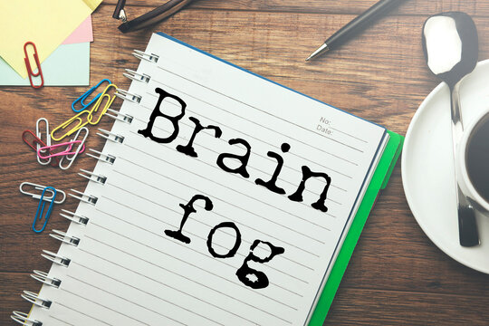 Brain fog text on paper