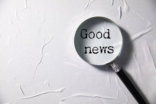 Good news concept text on paper