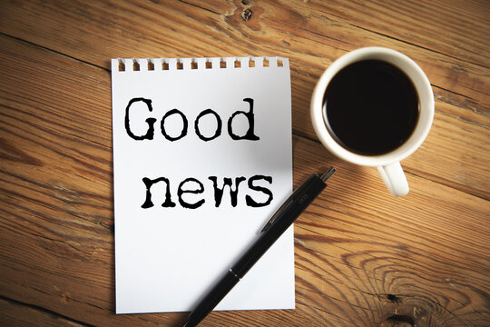 Good news concept text on paper