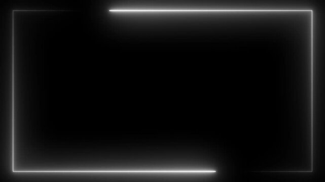 Animation of glowing neon rectangles abstract background. Abstract glowing neon light rectangle border frame animation, abstract glowing neon rectangle border frame. Square rectangle picture frame 