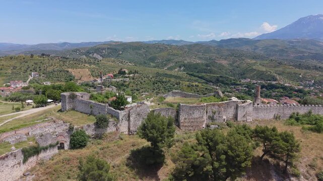 Aerial view of Berat Castle, Albania.