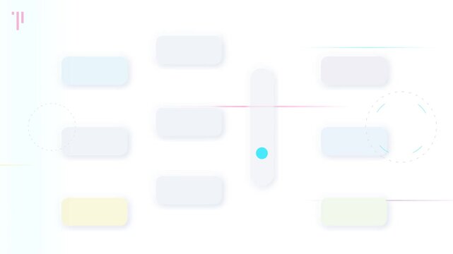 Abstract data flowchart node connection UI animation