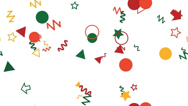 pattern confetti horizontal Festive Confetti and Party Elements Seamless Pattern Background with Circles Triangles Stars and Zigzags