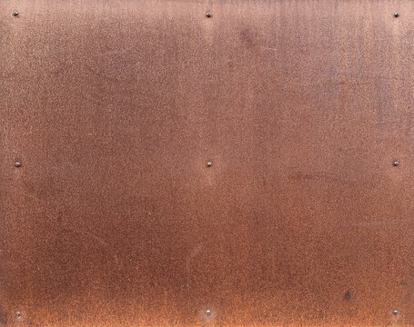 Rusty corten steel metal wall panels texture background