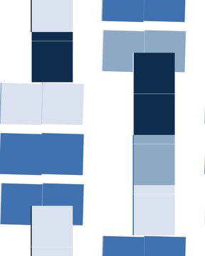 pattern herringbone square blue and white rectangles on white background
